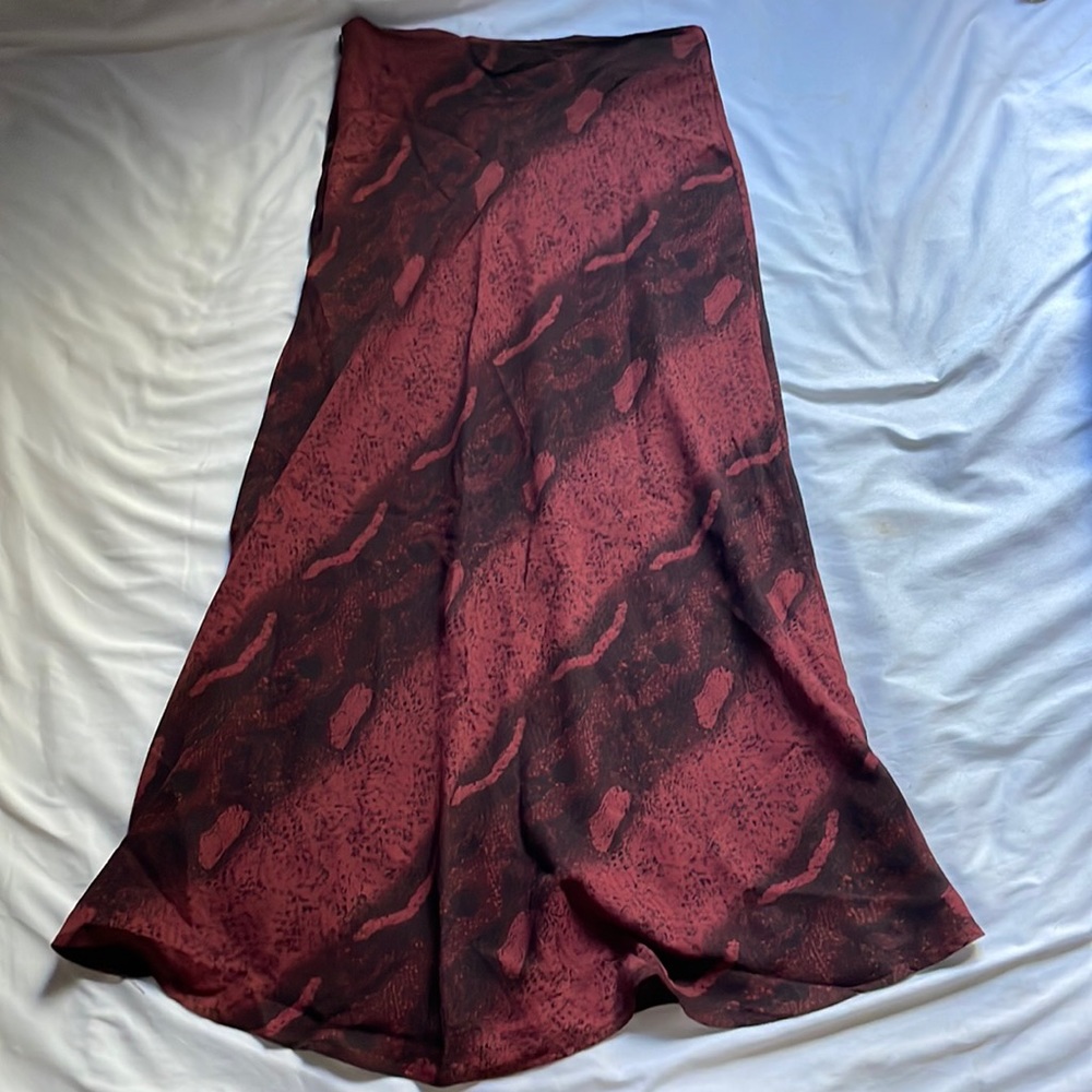 Maroon Midi Skirt